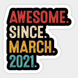 vintage 2021 birthday Sticker